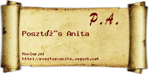 Posztós Anita névjegykártya